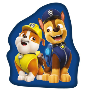 Tvarovaný mikroplyšový vankúšik Paw Patrol Blue 31x28 cm